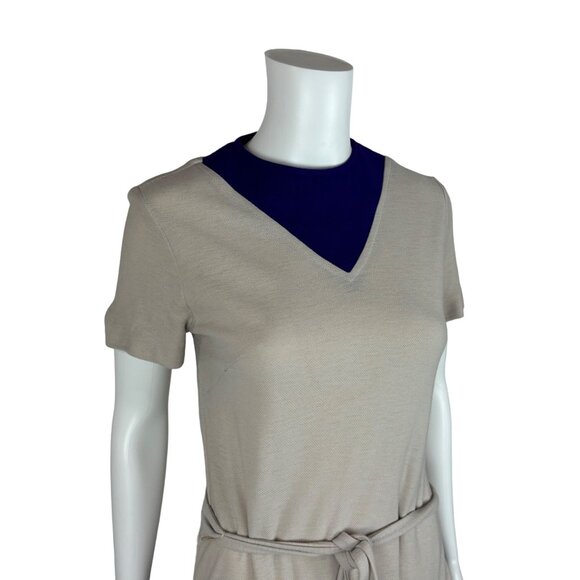 Vintage 70s Mini Dress Women's Extra Small Mod Purple Knit Scooter Shift - Picture 5 of 12